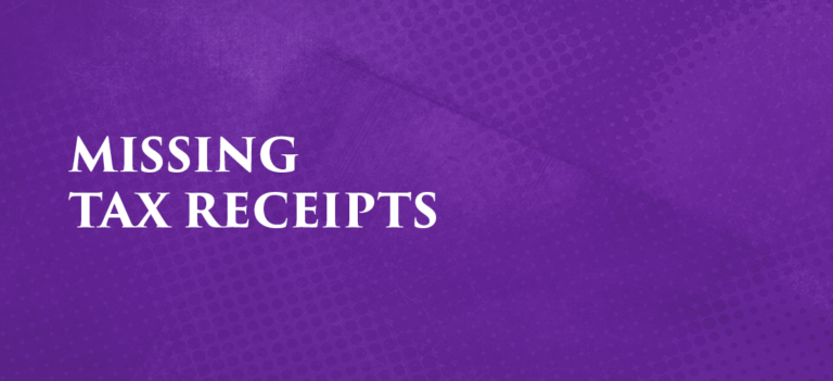 Missing Tax Receipts